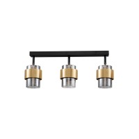 9236388 Плафонска светилка SIANNA 3xE27 Smoke Glass & Brass gold Metal Nova Luce